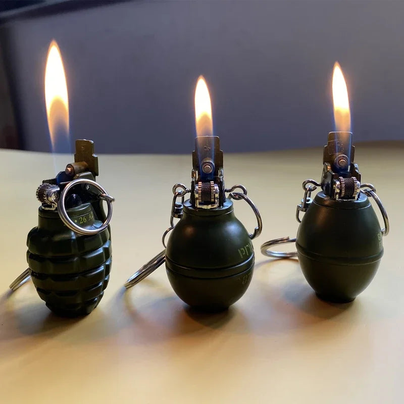 Personalized grenade lighter gas grinding