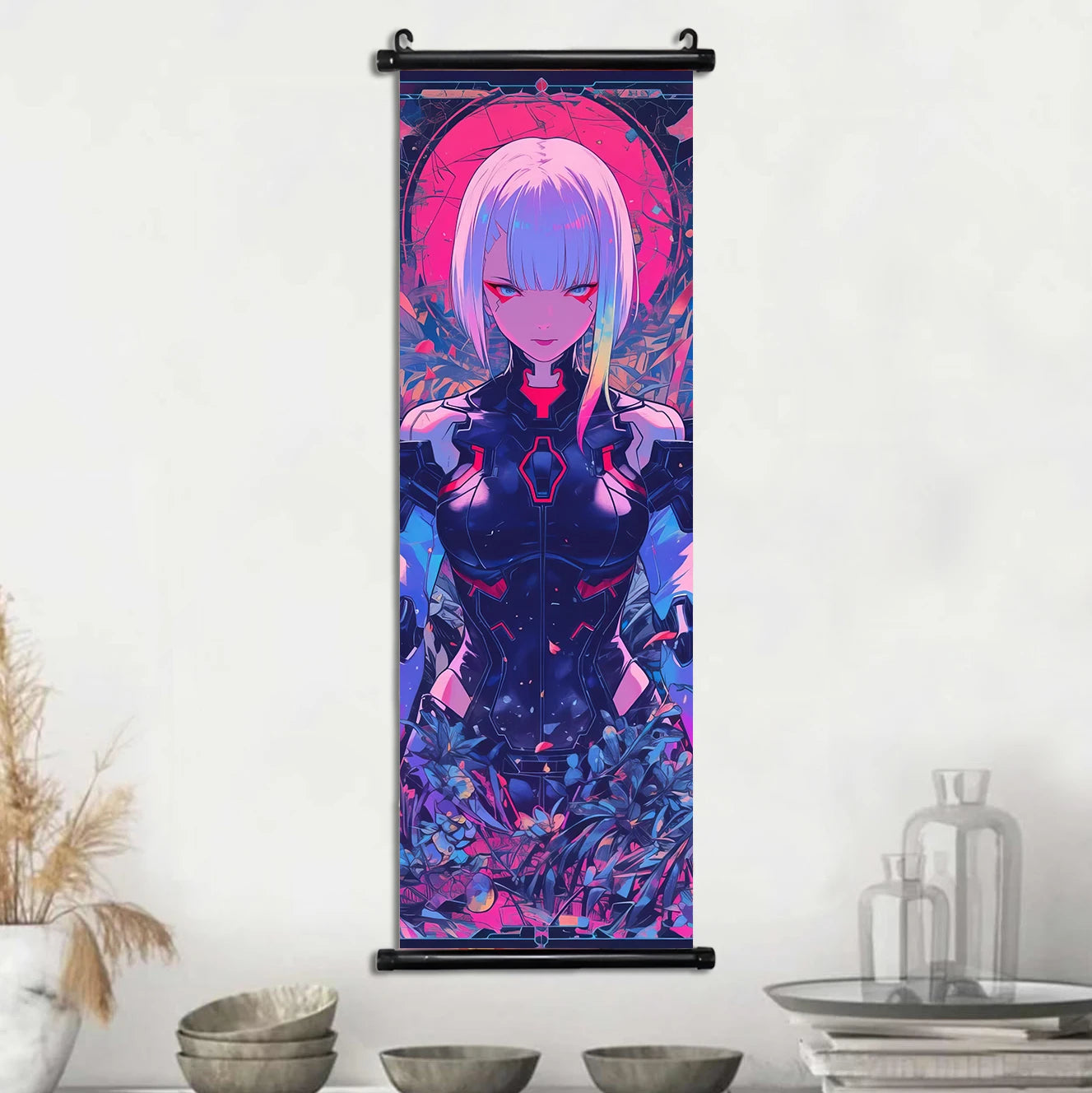 Cyberpunk Rebecca: Vibrant Wall Art