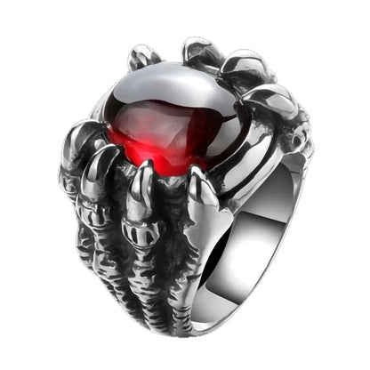 New Regal Retro Black Dragon Claw Ring Punk Men Ring Opening Adjustable Size Goth Punk Party Accessory Gift Wholesale