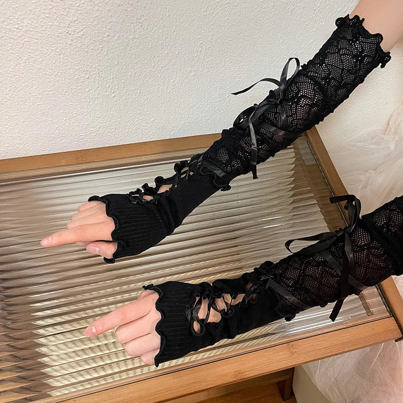 Lace Fingerless Gloves