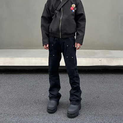 Black Cargo Pants Men Streetwear