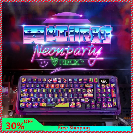 Original PIIFOX Neon Party Theme Transparent Keycap