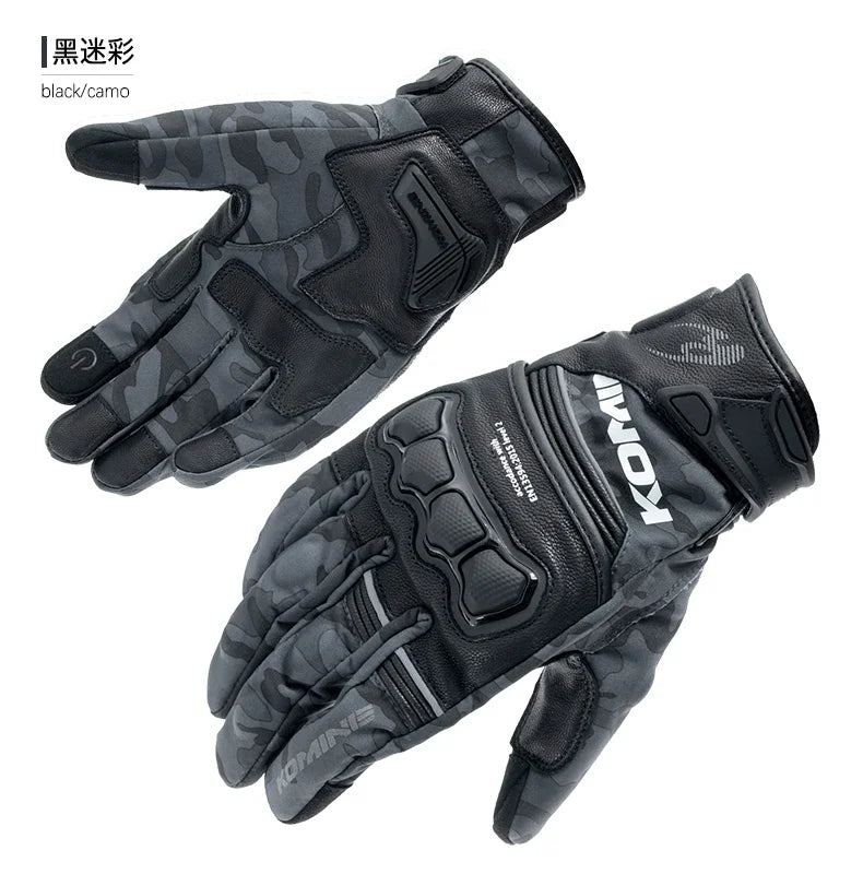 KOMINE GK-856 Windproof Sheepskin Moto Gloves