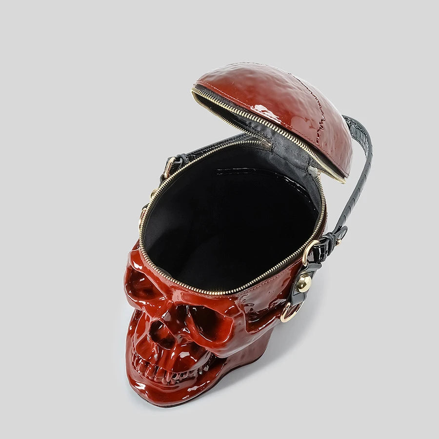 Creative Gothic Skull Shaped Women Shoulder Bags Three-Dimensional Design Bag Punk Dark Crossbody Bag Funny Lady Handbags 2024