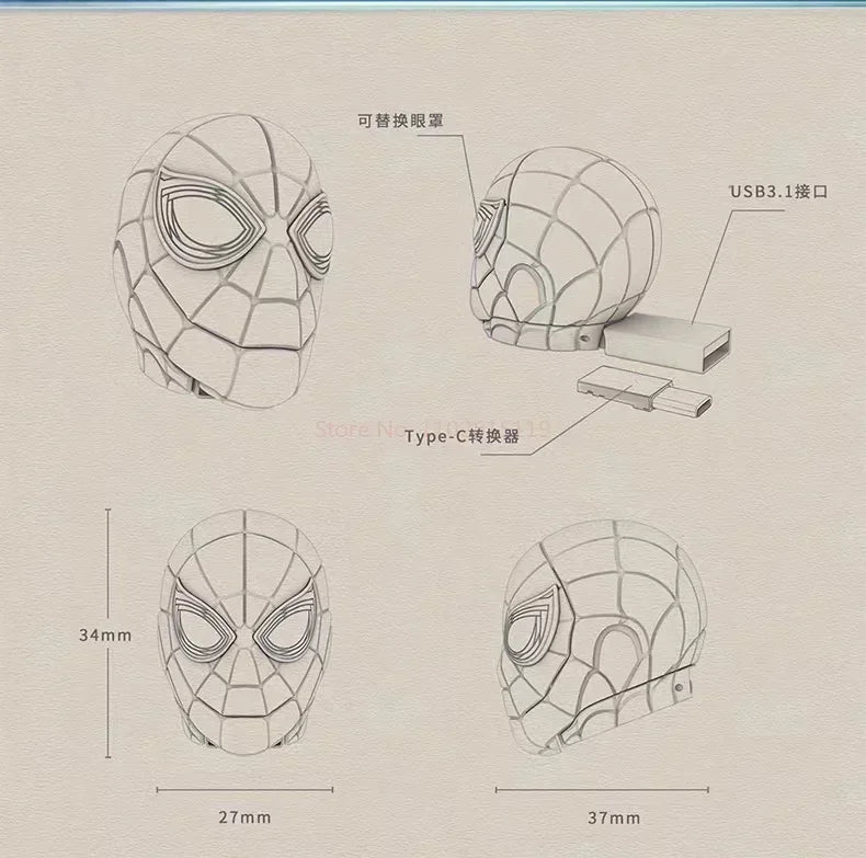 Marvel Spidey & Iron Man USB Flash Drive - Limited Ed.