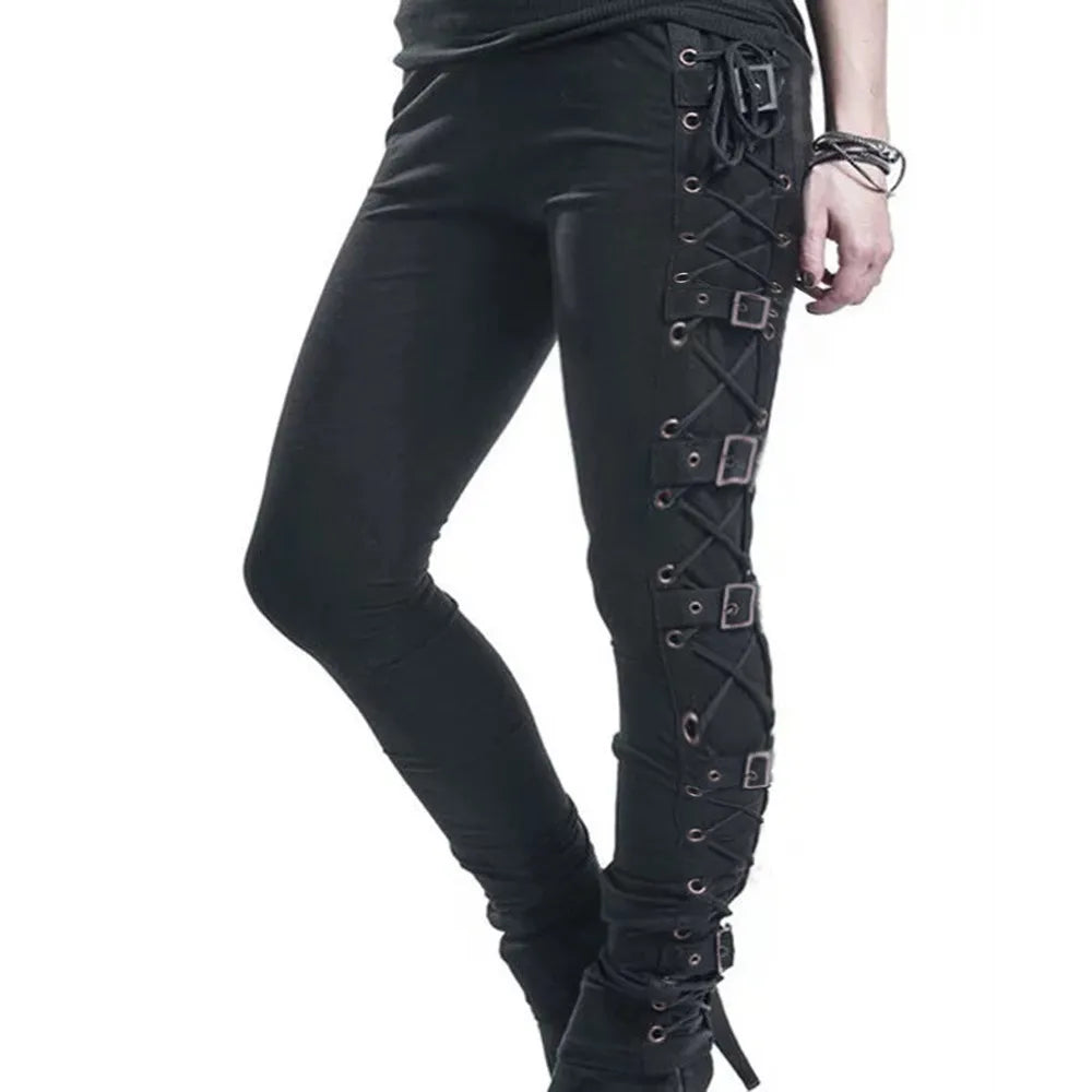 Rosetic Lace Up Casual Cargo Pants