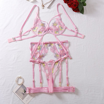 Ellolace Floral Garter Set: Sexy Lingerie Delight