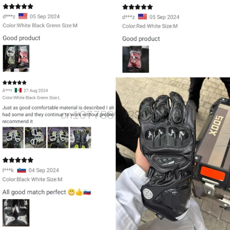 GripMax Touchscreen Full Finger Riding Gloves