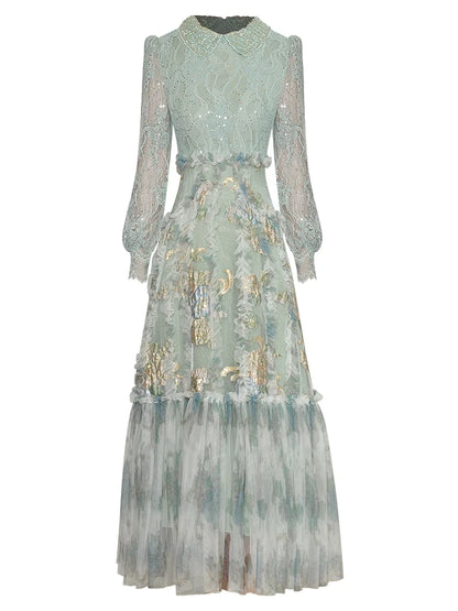 Product Name: Seasixiang Vintage Glam Long Dress