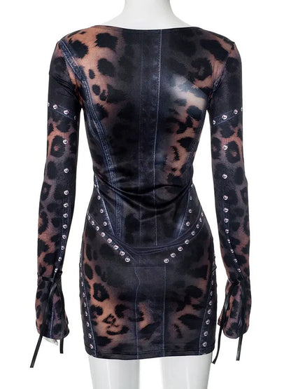 Vintage Chic Bodycon Mini Dress for Stylish Nights