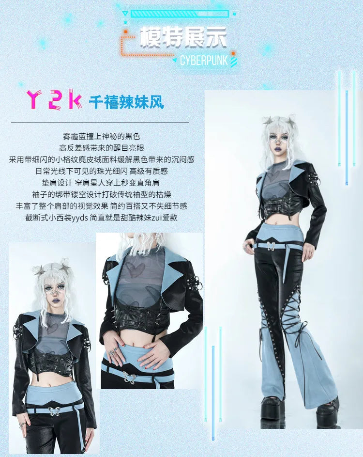 Mystic Charm: Y2K Noir Blazer for Enchanted Nights
