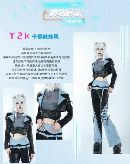 Mystic Charm: Y2K Noir Blazer for Enchanted Nights
