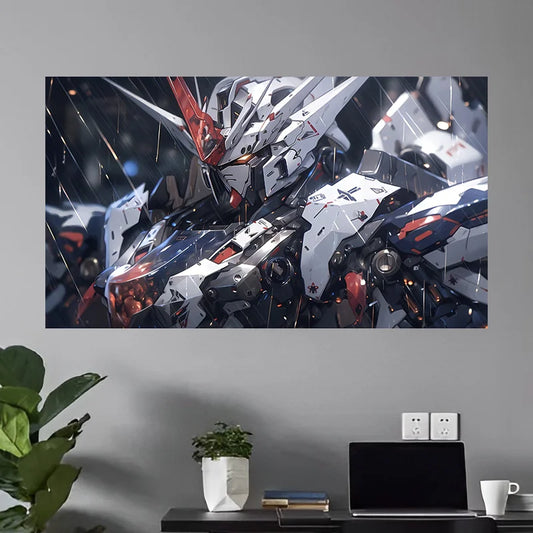Gundam Mech Eye Art Sticker for Cool Cafes