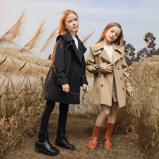 Spring Autumn Girls Trench Coat