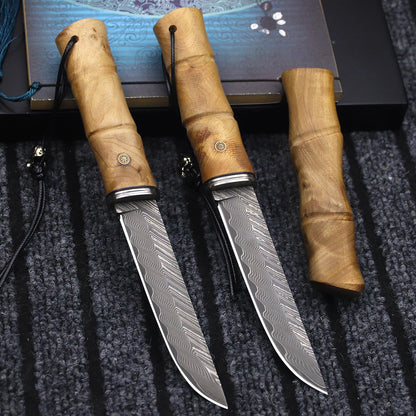 Bamboo Fest Damascus Jungle Knife Collection