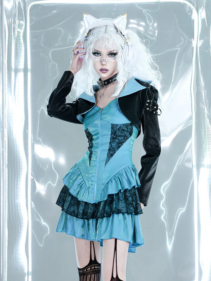 Mystic Charm: Y2K Noir Blazer for Enchanted Nights