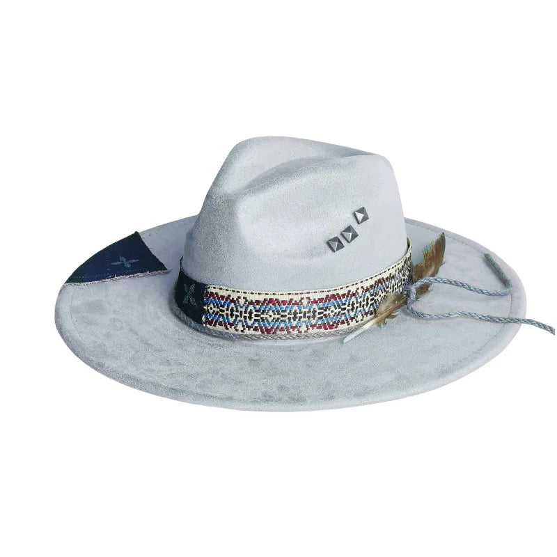 Handmade Suede Fedora Hat — Vintage Jazz