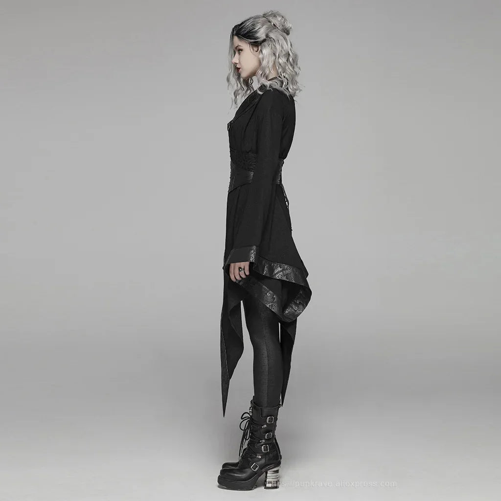 Dark Asymmetrical Punk Kimono Dress