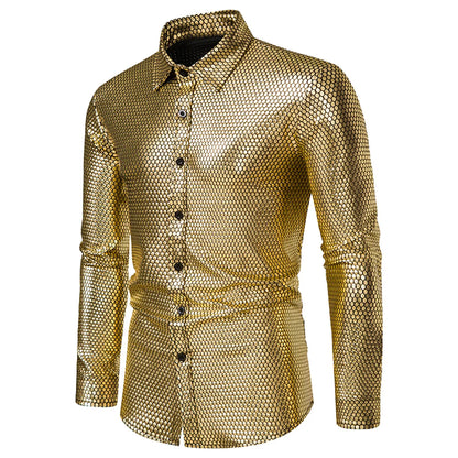 Classic T Shirts for Men Autumn Winter Single Breasted