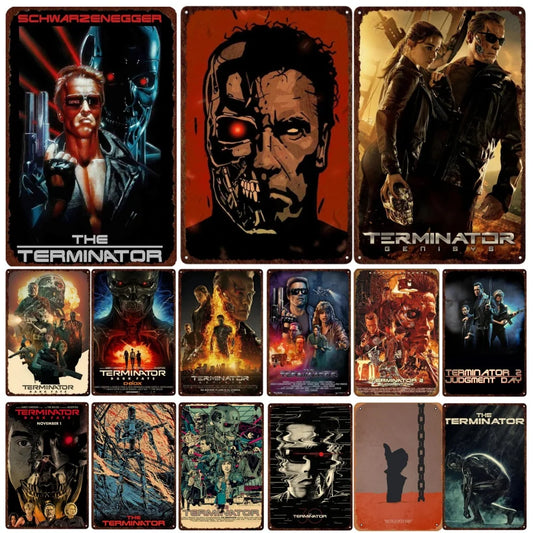 Terminator 2 Vintage Metal Sign for Retro Decor