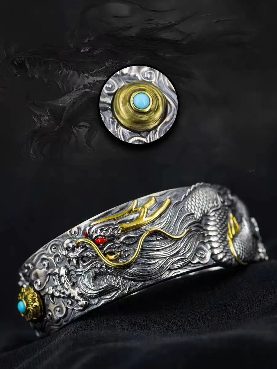 Retro Domineering Dragon Bracelet