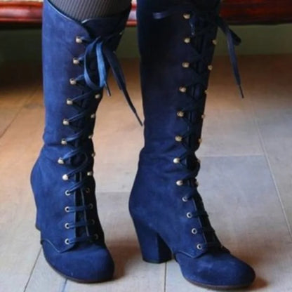 Casual Riding Boots Winter Lace Up
