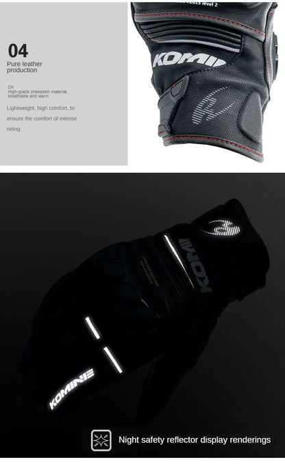 Komine GK-856 Sheepskin CE2 Motorcycle Gloves