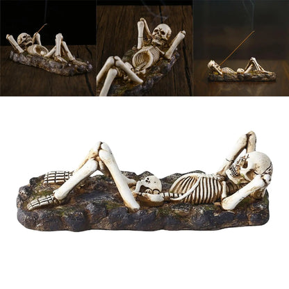 Skull Serenity Incense Holder Sculpture