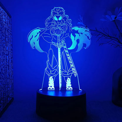 Demon slayer kimetsu 3d led lamp for bedroom