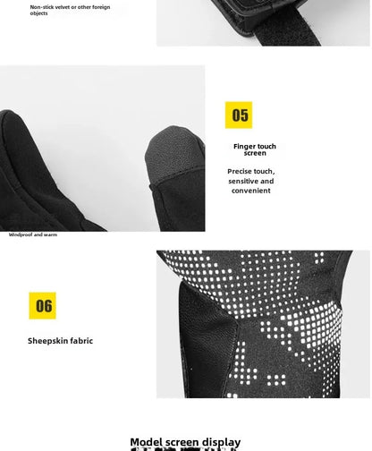 DURACOLD Reflective Sheepskin Riding Gloves