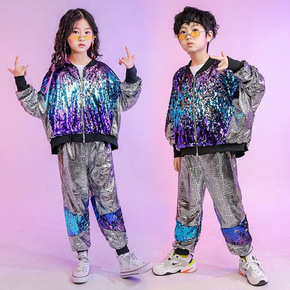 Street Jazz Dance Costume For Girls Boys