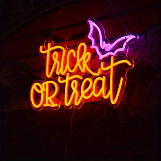 Trick or Treat Neon Sign Light