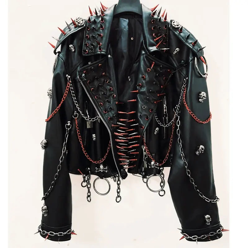 Cyber Gothic Leather Jacket