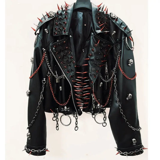 Cyber Gothic Leather Jacket