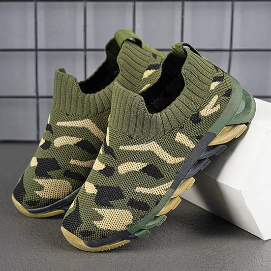 Camouflage Green Sneakers for Boys