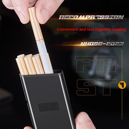 New Gun Gas Lighter Magazine Cigarette Case Lighter Multi-function Thick Medium and Fine Three-in-one Cigarette Case