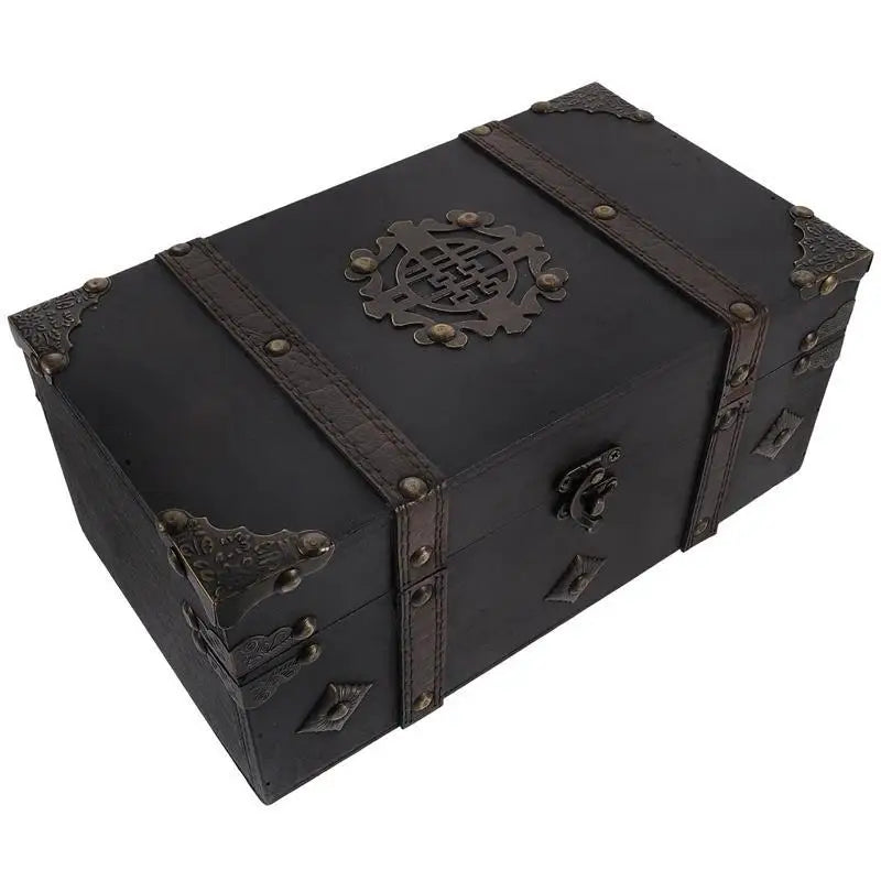 Wooden Pirate Treasure Chest — Retro Jewelry Box
