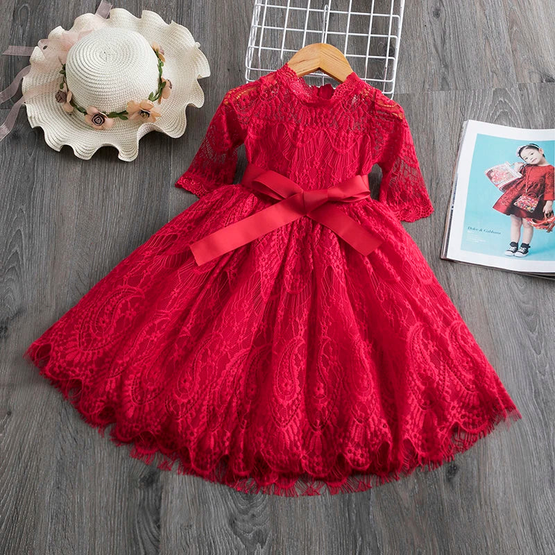 Dresses For Girls Flower Lace