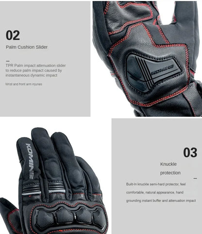 Komine GK-856 Sheepskin CE2 Motorcycle Gloves