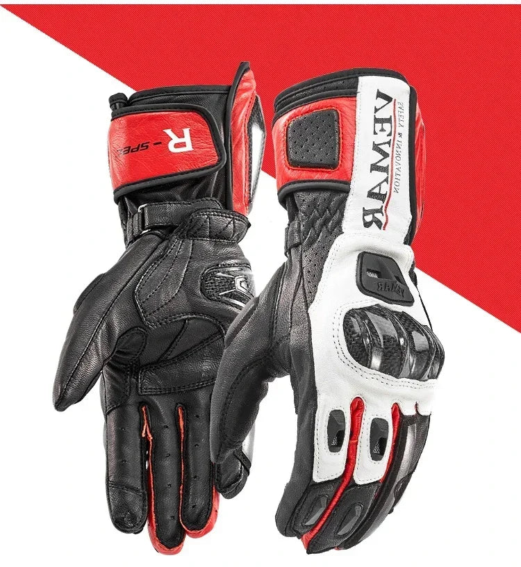 V-176 Touchscreen Leather Riding Gloves - Unisex