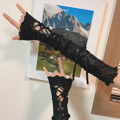 Lace Fingerless Gloves