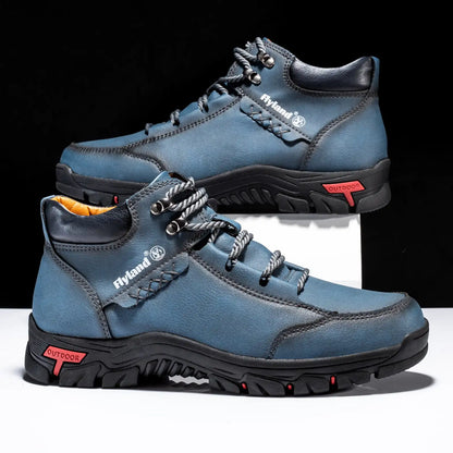 Leather Ankle Boots For Camping Hiking Trekking