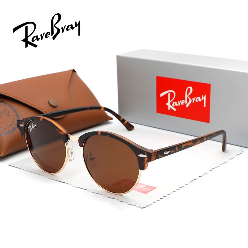 Vintage Round Polarized Sunglasses — Retro UV400 Alloy