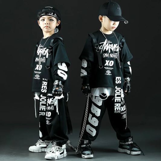 Children Hip Hop Dancer Clothes Boys Girls