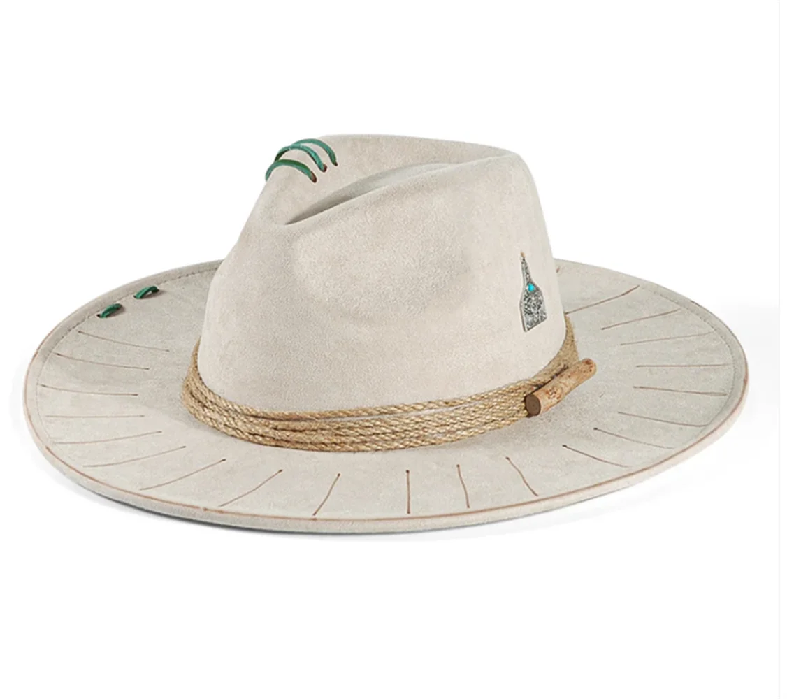 Handmade Suede Fedora Hat — Vintage Jazz
