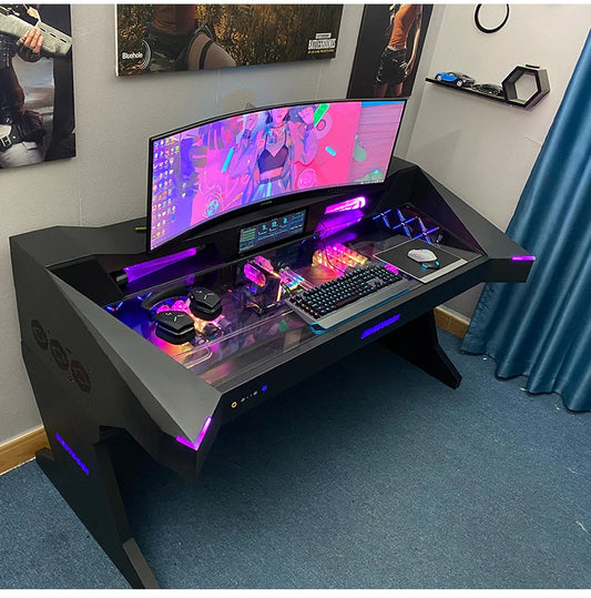 Tempered Glass Side Panel Table PC