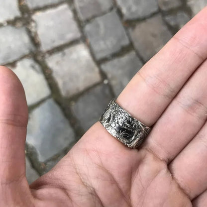 Vintage Silver Plated Wolf Rings