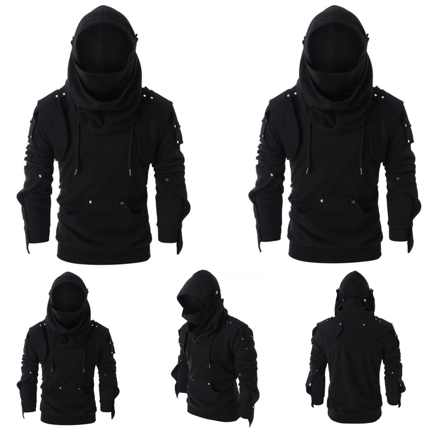 Gothic Fashion Hooded Sweatshirt Loose Coat