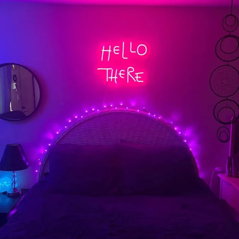 Hell Hello There  Neon Light Signs