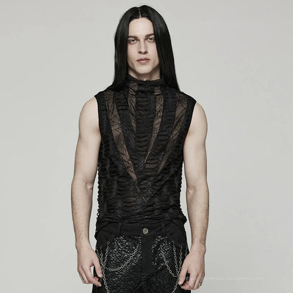 Sharp Tooth Asymmetric Vest for Men